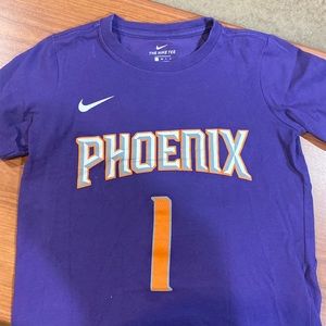 Nike Youth Phoenix Suns Devin Booker #1 Purple Cotton T-Shirt